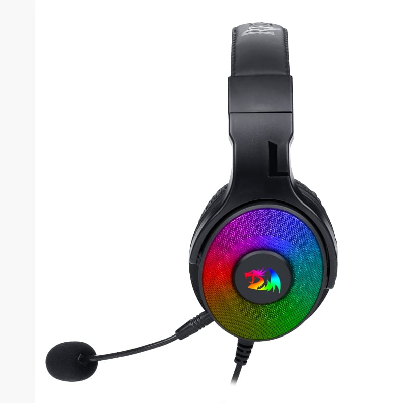 REDRAGON Over-Ear PANDORA USB (Power Only)|Aux (Mic & Headset) RGB Gaming Headset – Black Redragon