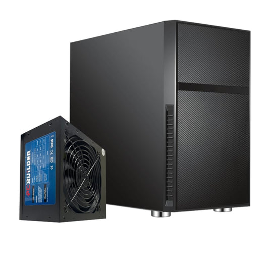 PCBuilder Black Box Micro-ATX Chassis + 300W PSU