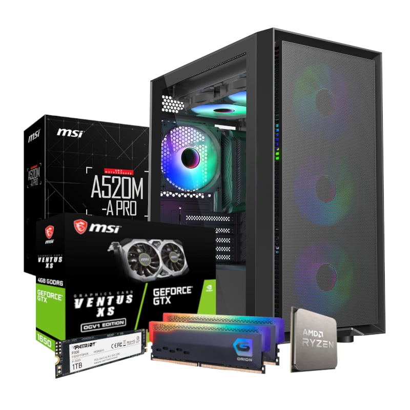 PCBuilder AMD Ryzen 5 5500 SCOUT Windows 11 Gaming PC