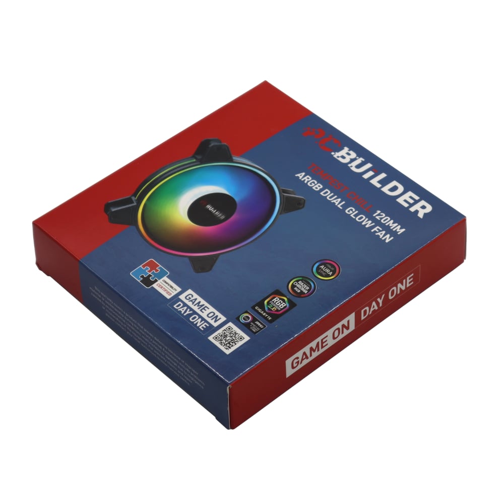 PCBuilder Tempest Chill 120MM ARGB Dual Glow Fan PCBuilder