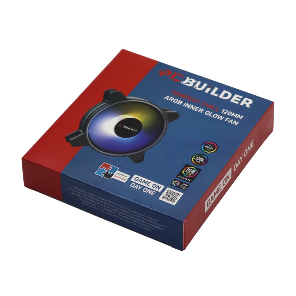 PCBuilder Tempest Chill 120MM ARGB Inner Glow Fan PCBuilder