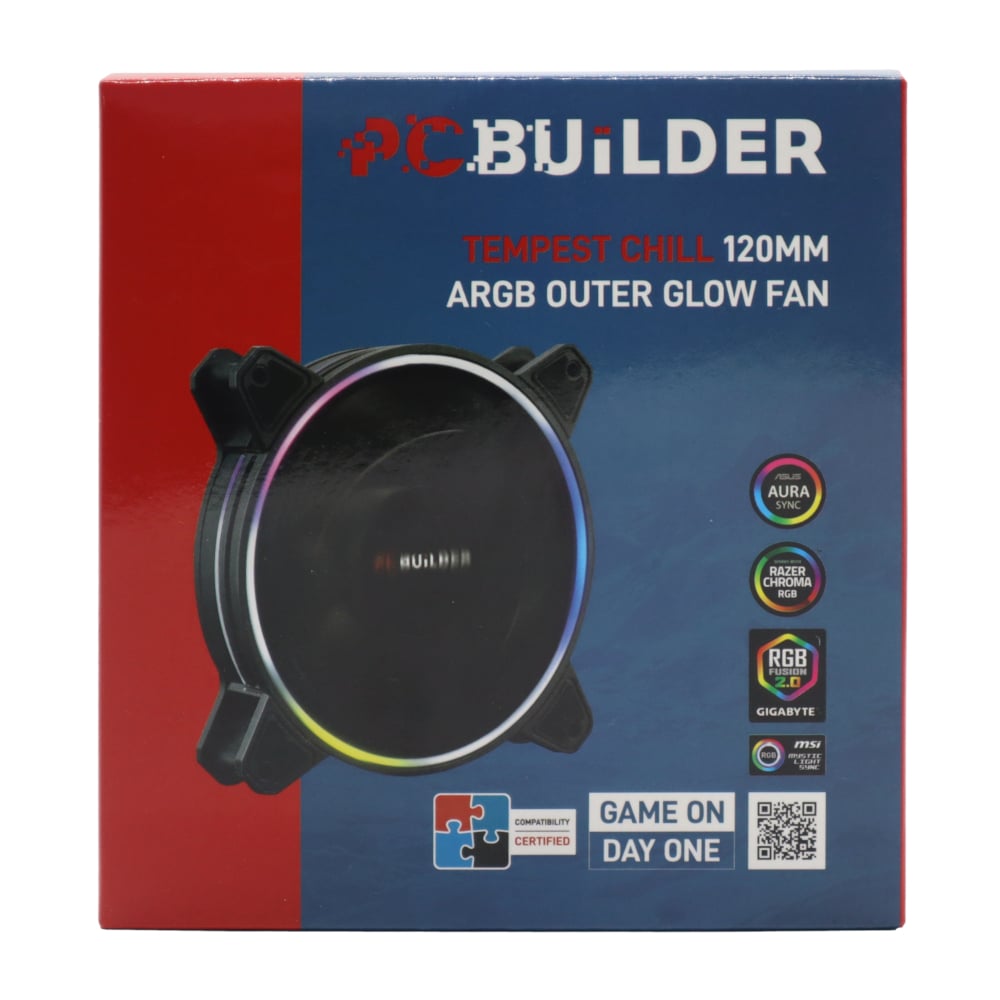 PCBuilder Tempest Chill 120MM ARGB Outer Glow Fan PCBuilder