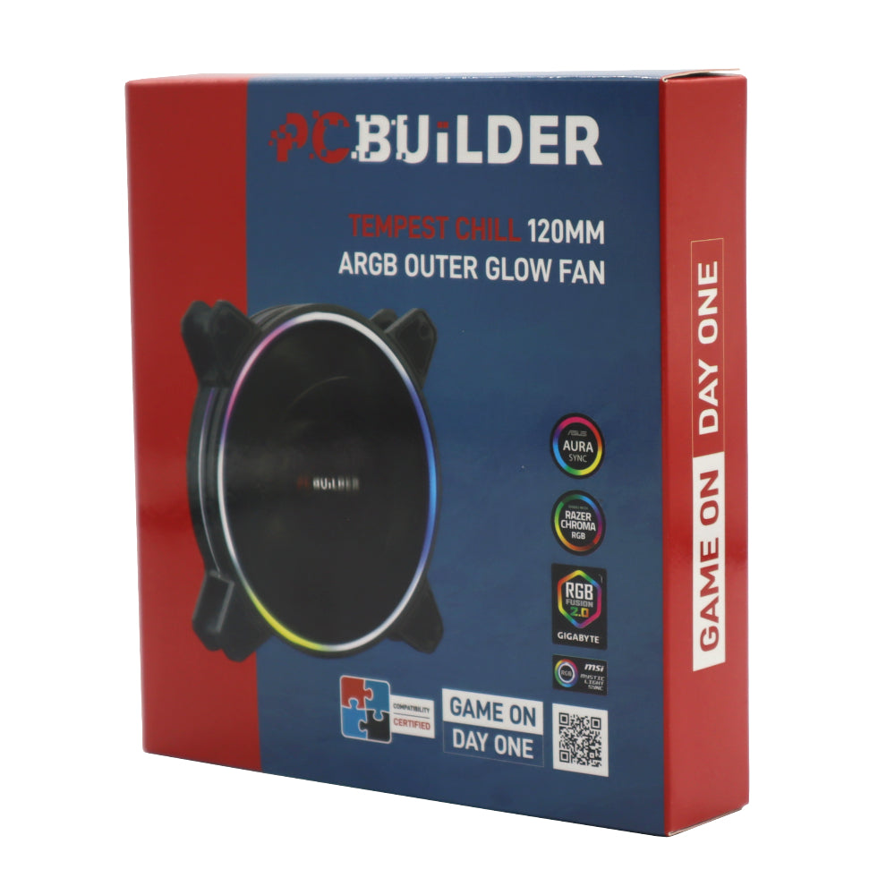 PCBuilder Tempest Chill 120MM ARGB Outer Glow Fan PCBuilder