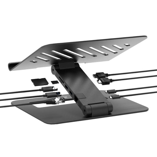 Port Connect 2-in-1 USB Type-C Docking Station with Notebook Stand Port