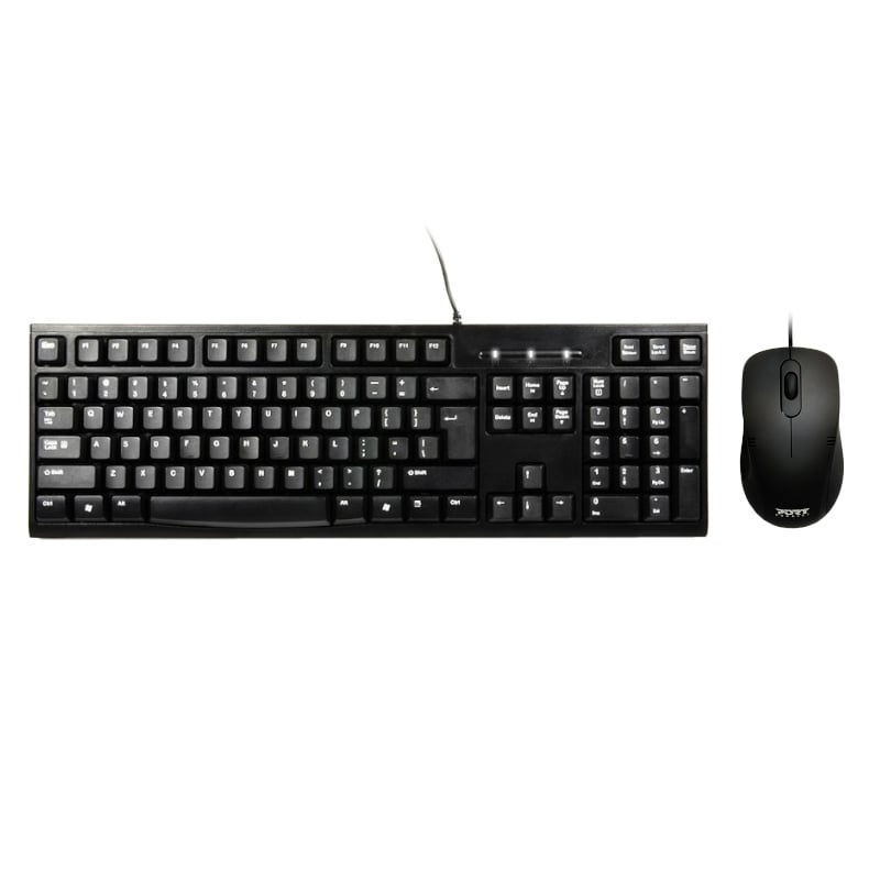 Port Design COMBO Wired Mouse + Keyboard – Black Port