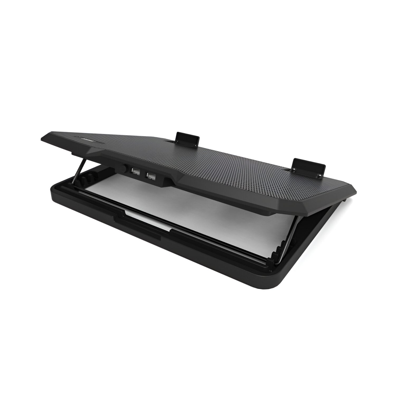 Port Ergonomic Notebook Cooler Pro, with Dual Fans & USB Ports Port