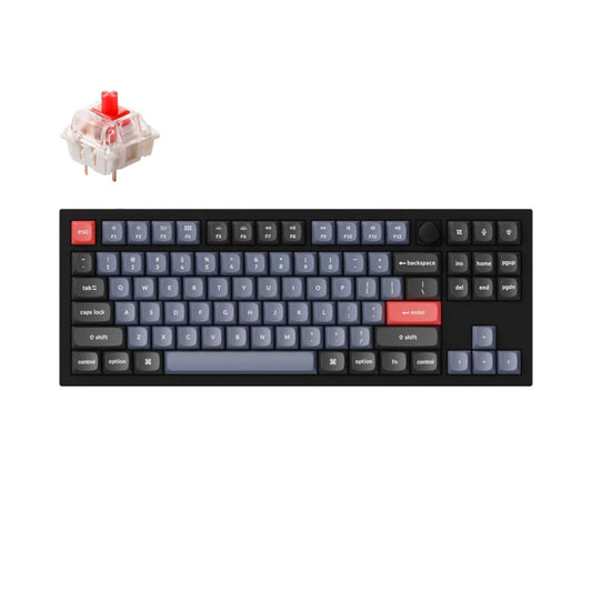 Keychron Q3 80% Red G Pro Switches Aluminium RGB Wired Keyboard – Black