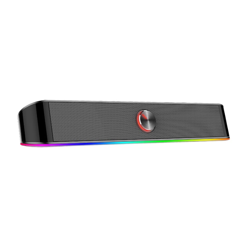 REDRAGON 2.0 Sound Bar ADIEMUS 2 x 3W RGB USB|Aux PC Gaming Speaker – Black Redragon