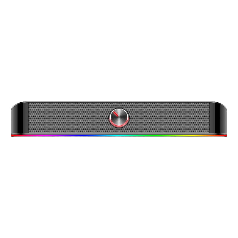 REDRAGON 2.0 Sound Bar ADIEMUS 2 x 3W RGB USB|Aux PC Gaming Speaker – Black Redragon