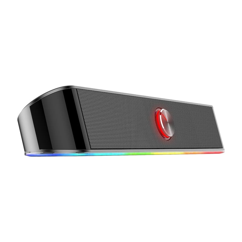 REDRAGON 2.0 Sound Bar ADIEMUS 2 x 3W RGB USB|Aux PC Gaming Speaker – Black Redragon