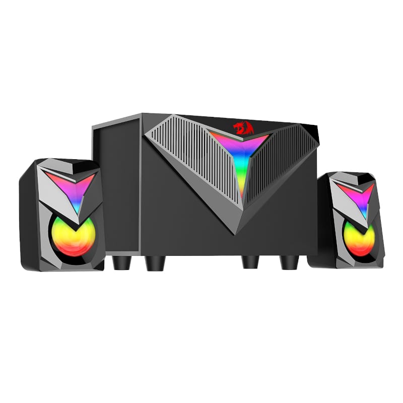 REDRAGON 2.1 Satellite Speaker TOCCATA RGB 11W Gaming Speaker – Black Redragon