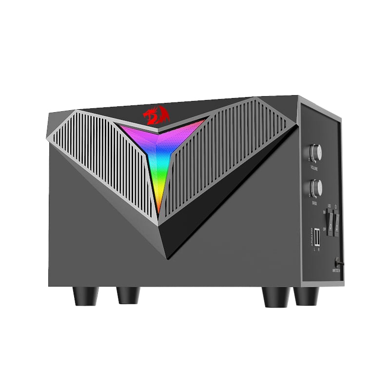 REDRAGON 2.1 Satellite Speaker TOCCATA RGB 11W Gaming Speaker – Black Redragon