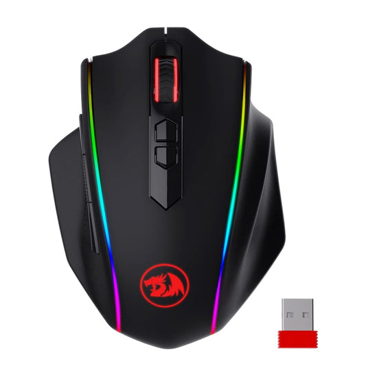 REDRAGON VAMPIRE ELITE Wireless 16000DPI|8 Button|Ergonomic Design|P3335 Optical Sensor|Type-C Cable|RGB Backlit Gaming Mouse – Black