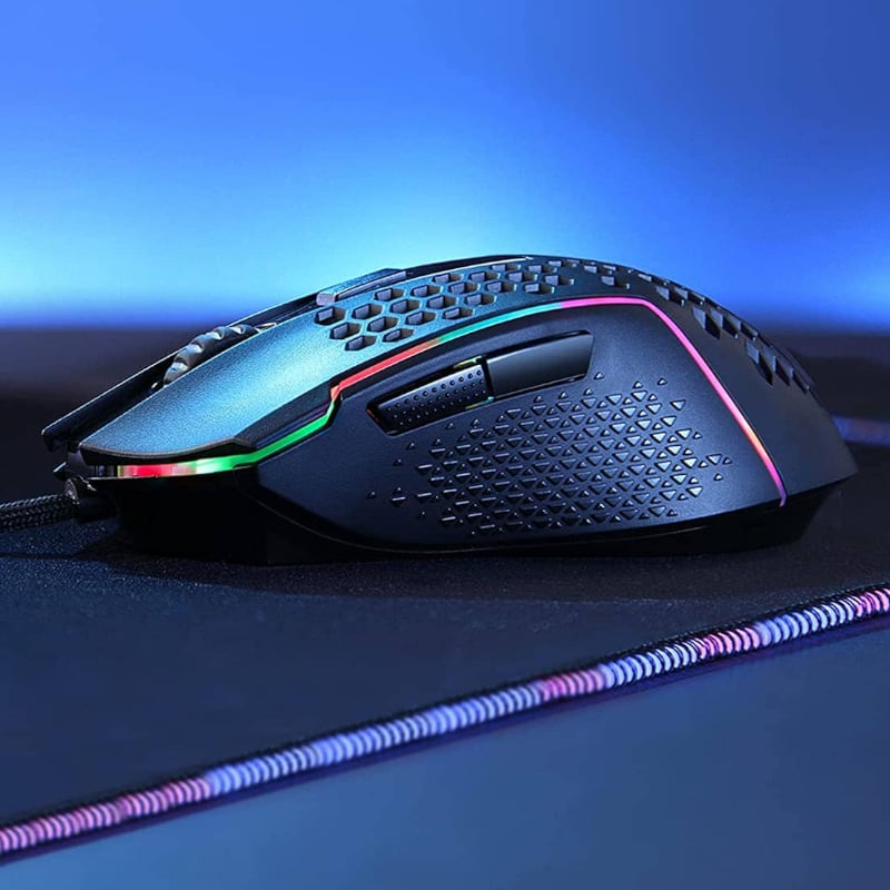 REDRAGON Reaping 6200DPI RGB LightWeight 65g Gaming Mouse – Black