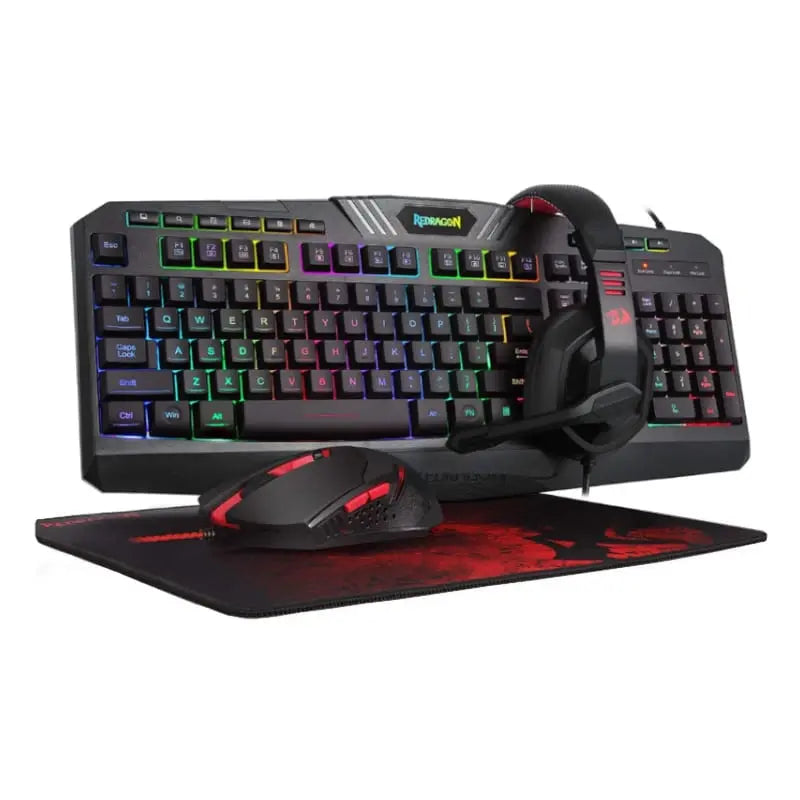 REDRAGON 4IN1 Gaming Combo Mouse|Mouse Pad|Headset|Keyboard Y.M Techprops