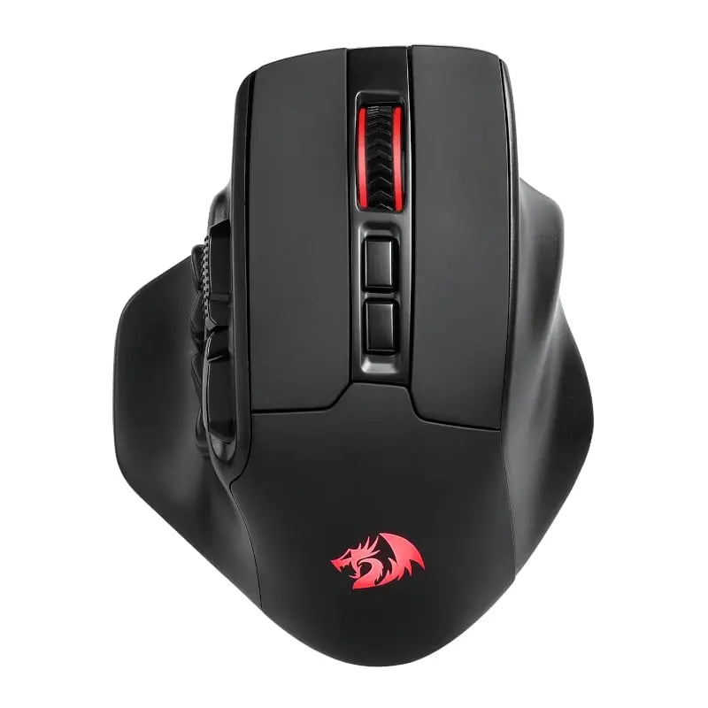 REDRAGON Aatrox Wireless 6200DP RGB MMO Gaming Mouse – Black Y.M Techprops