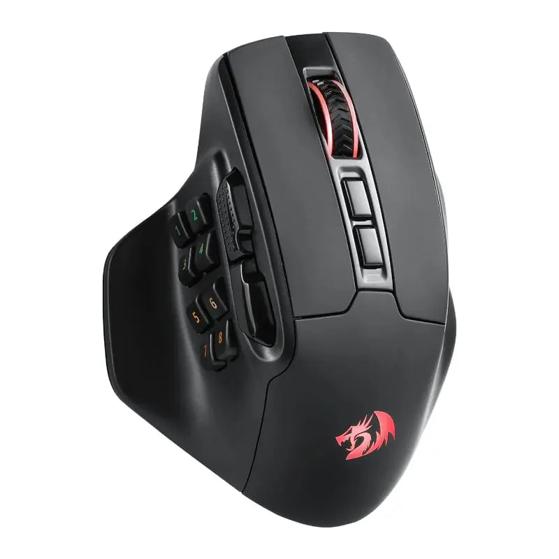 REDRAGON Aatrox Wireless 6200DP RGB MMO Gaming Mouse – Black Y.M Techprops