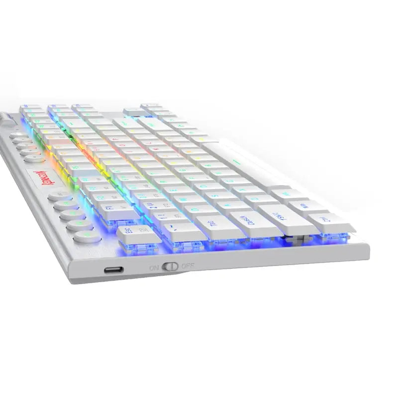 REDRAGON HORUS 87KEY RGB LED SUPER-SLIM ALU FRAME – White Y.M Techprops