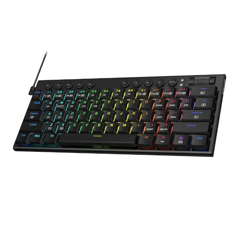 REDRAGON Horus Mini 61Key Red Switch RGB Low Profile Gaming Mechanical Keyboard – Black Redragon