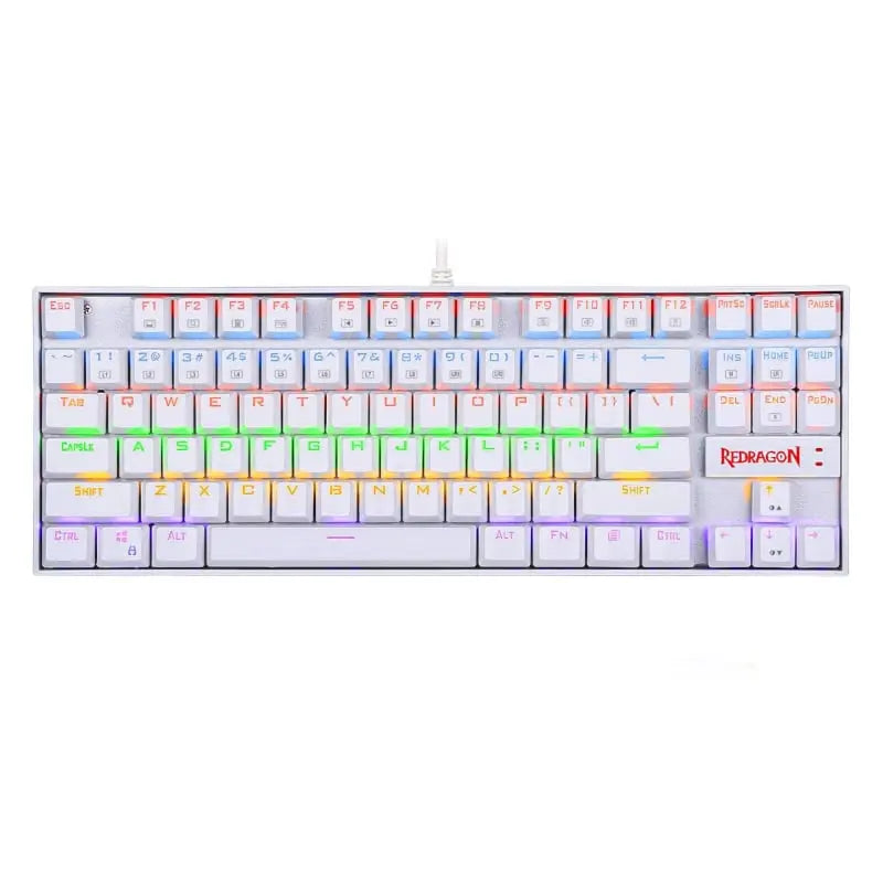 REDRAGON KUMARA Mechanical 87 Key|RGB Backlit Gaming Keyboard – White Y.M Techprops