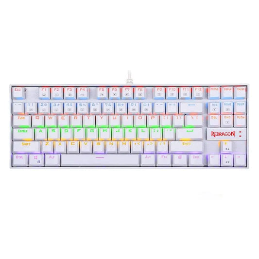 REDRAGON KUMARA Mechanical 87 Key|RGB Backlit Gaming Keyboard – White Y.M Techprops