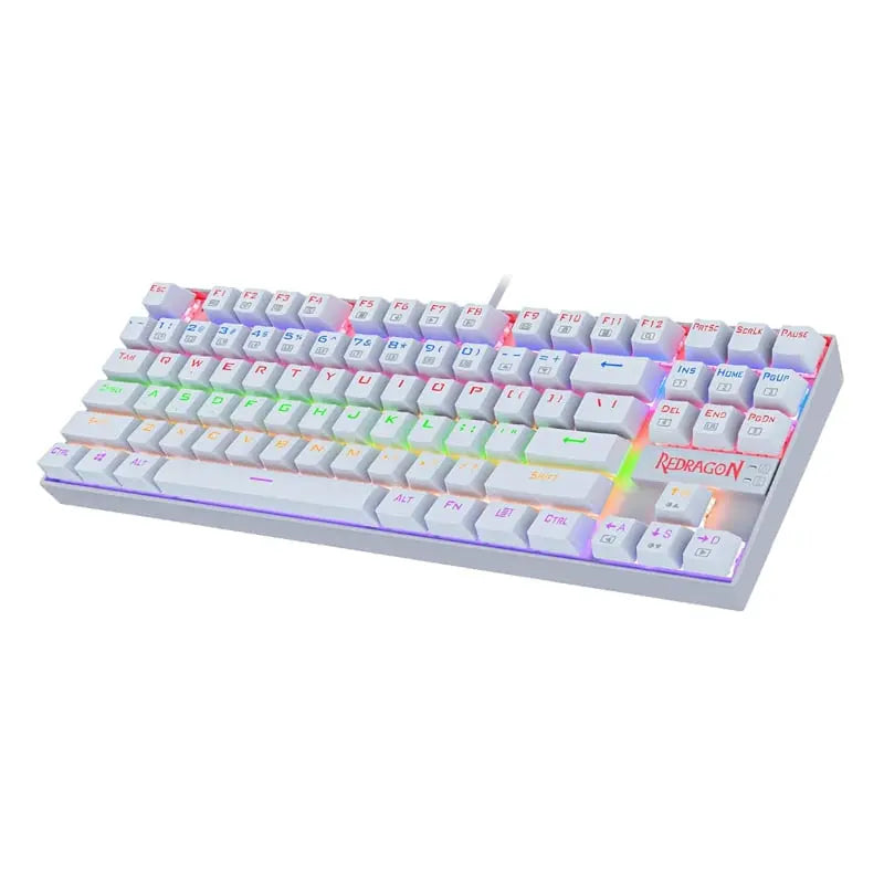 REDRAGON KUMARA Mechanical 87 Key|RGB Backlit Gaming Keyboard – White Y.M Techprops