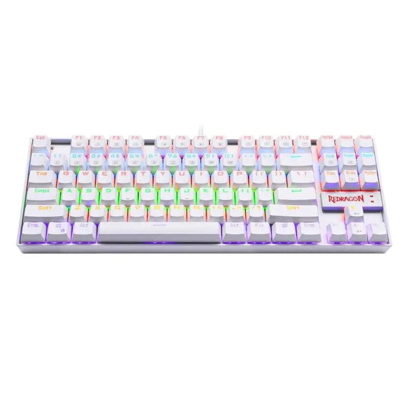 REDRAGON KUMARA Mechanical 87 Key|RGB Backlit Gaming Keyboard – White Y.M Techprops