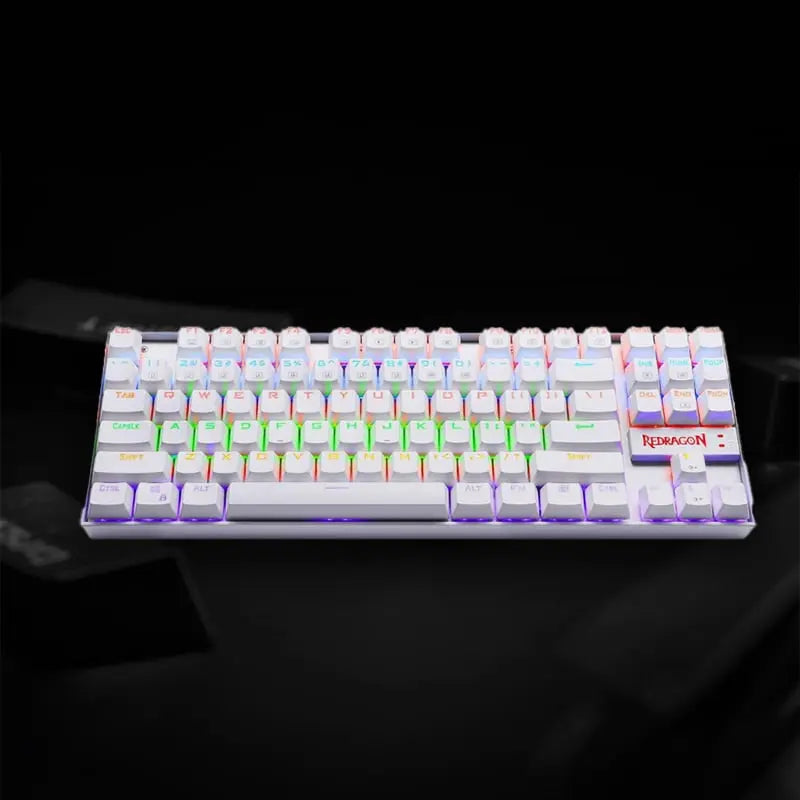 REDRAGON KUMARA Mechanical 87 Key|RGB Backlit Gaming Keyboard – White Y.M Techprops