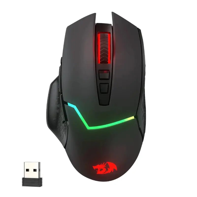 REDRAGON Mirage Pro 8000DPI RGB Wireless Gaming Mouse – Black REDRAGON