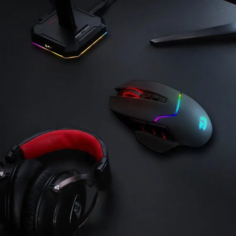 REDRAGON Mirage Pro 8000DPI RGB Wireless Gaming Mouse – Black REDRAGON