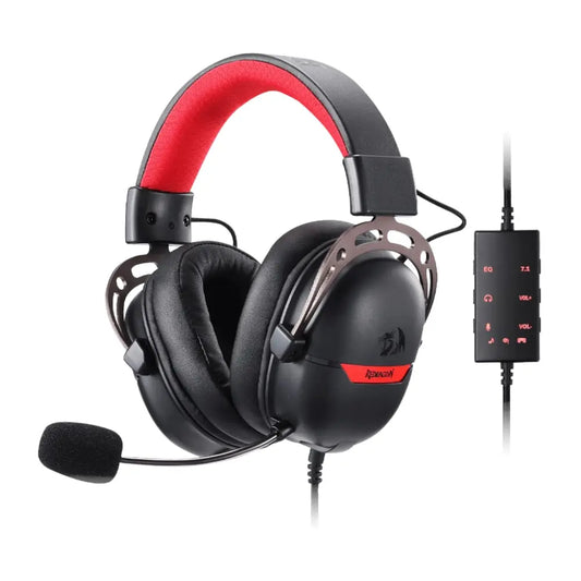 REDRAGON Over-Ear AURORA Gaming Headset – Black Y.M Techprops