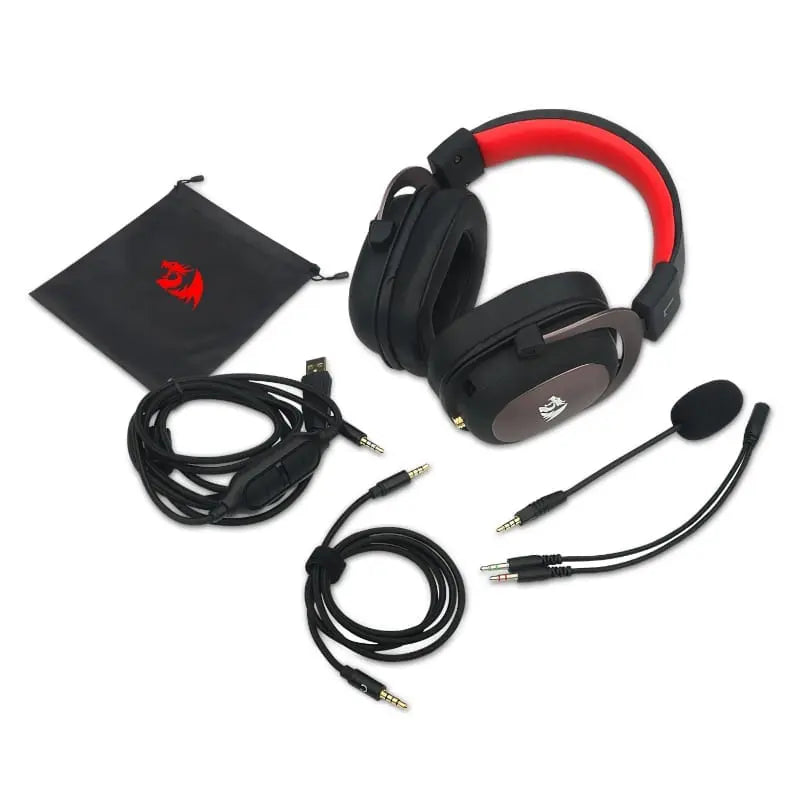 REDRAGON Over-Ear ZEUS 2 USB Gaming Headset – Black Y.M Techprops