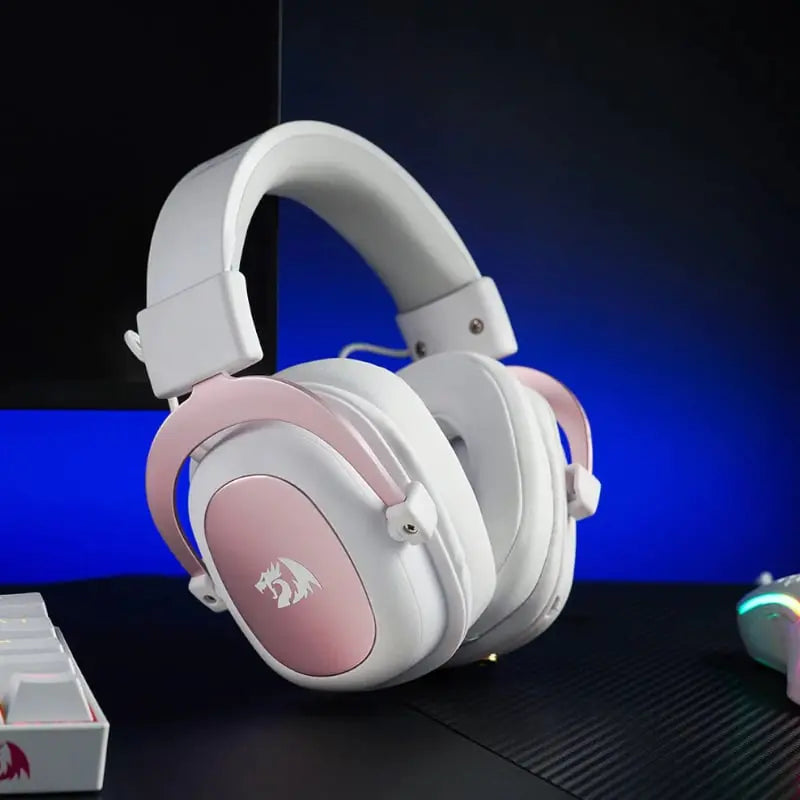 REDRAGON Over-Ear ZEUS 2 USB Gaming Headset – White Y.M Techprops