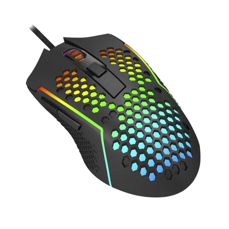 REDRAGON Reaping 6200DPI RGB LightWeight 65g Gaming Mouse – Black Y.M Techprops