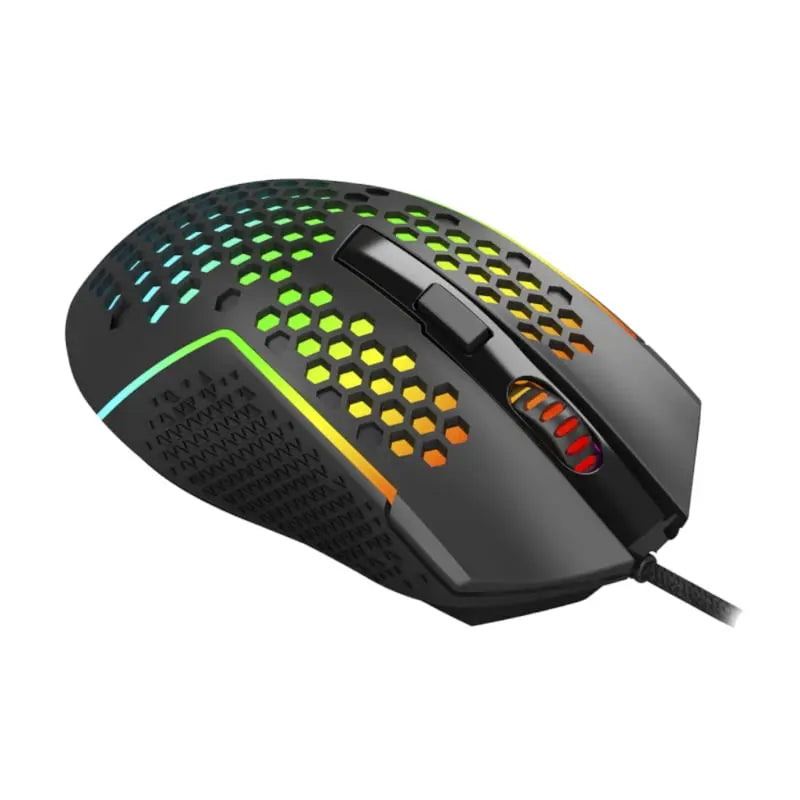 REDRAGON Reaping 6200DPI RGB LightWeight 65g Gaming Mouse – Black Y.M Techprops