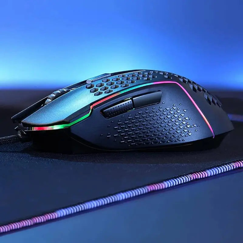 REDRAGON Reaping 6200DPI RGB LightWeight 65g Gaming Mouse – Black Y.M Techprops