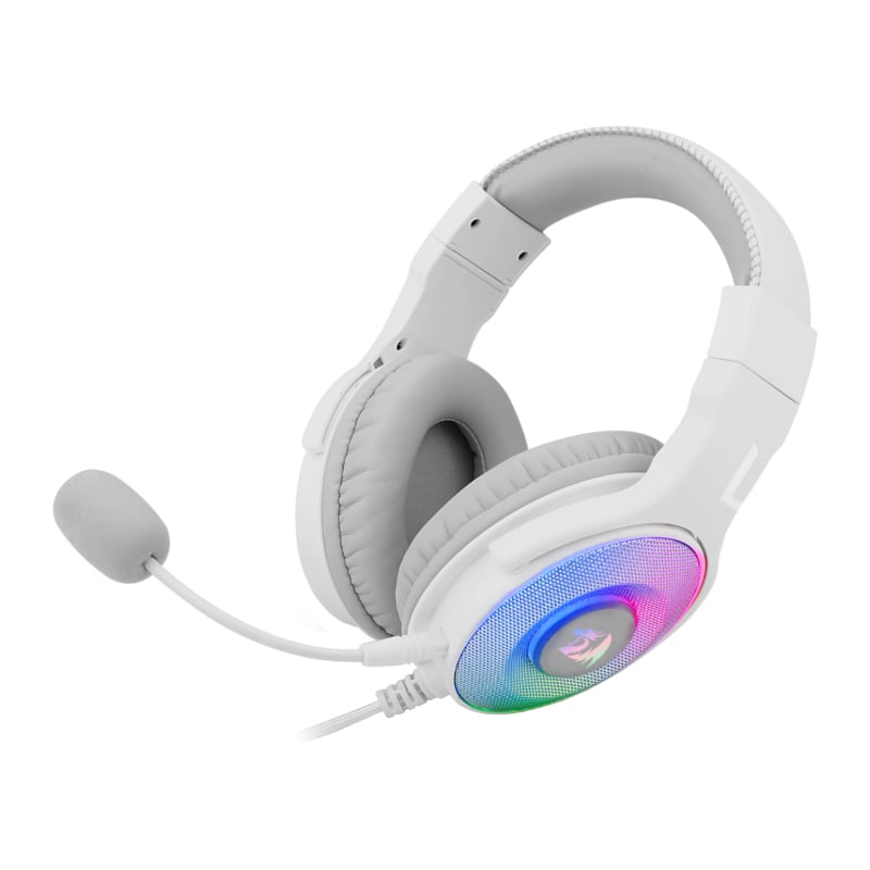 REDRAGON Over-Ear PANDORA USB (Power Only)|Aux (Mic & Headset) RGB Gaming Headset – White Redragon