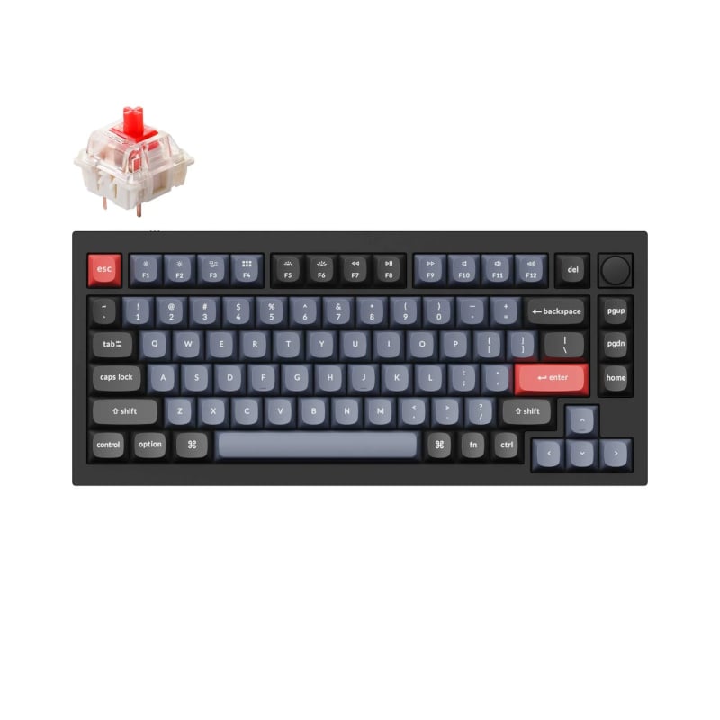 Keychron Q1 75% Red G Pro Switches Aluminium RGB Wired Keyboard – Black Keychron