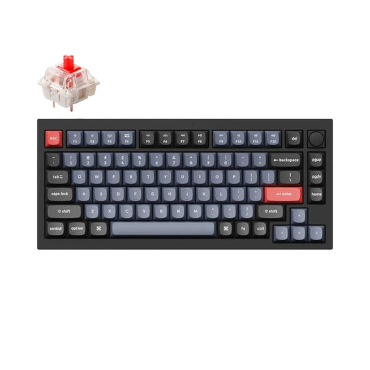 Keychron Q1 75% Red G Pro Switches Aluminium RGB Wired Keyboard – Black