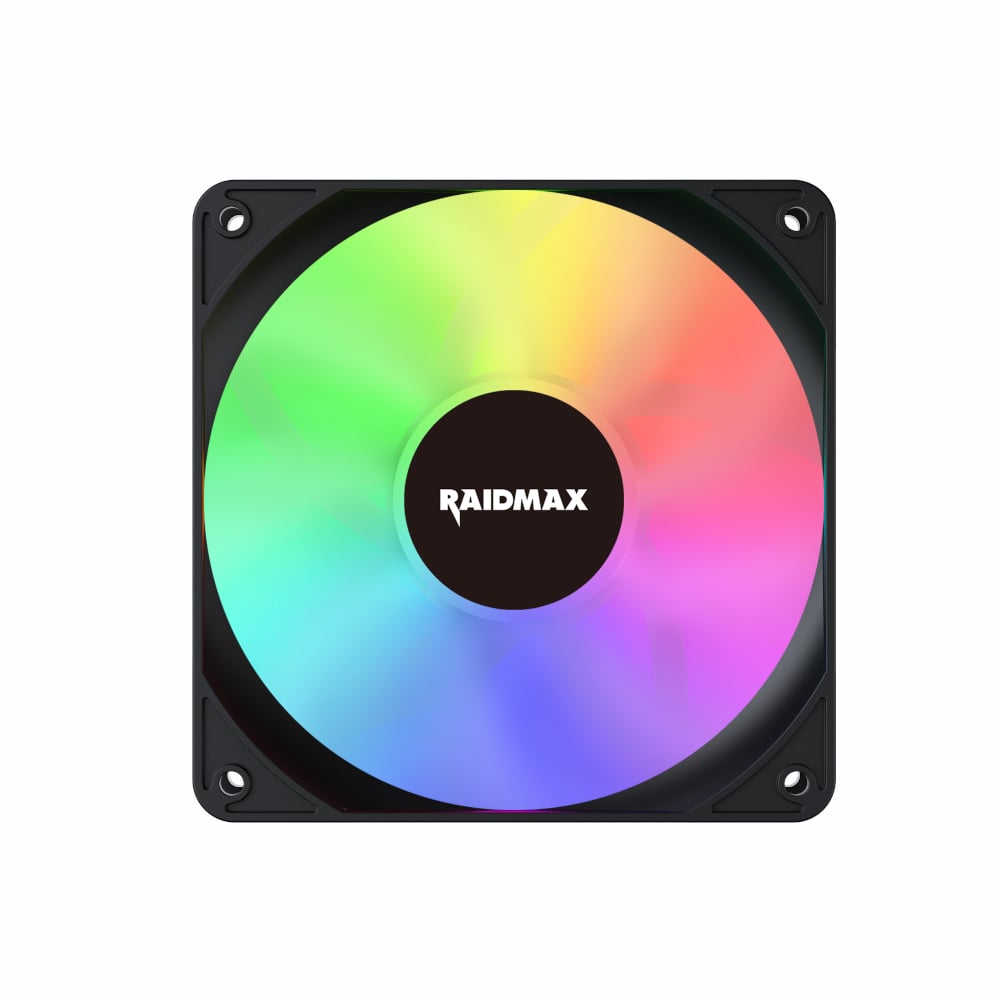 Raidmax NVX120FBDC4 120mm 3pin ARGB 4in1 Fan – Black Raidmax