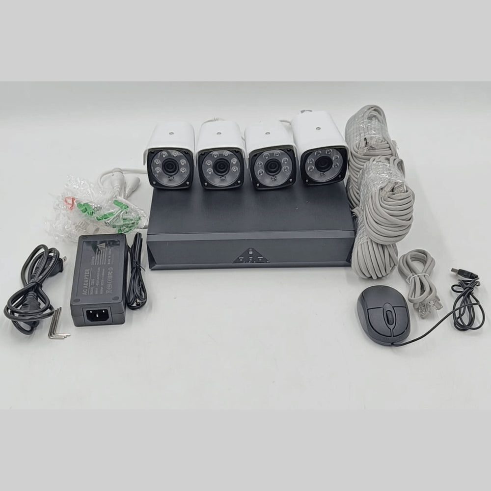 Security Camera Kit 4-Port NVR POE Full Kit Y.M Techprops