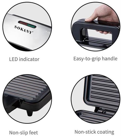 Sokany Multifunctional Grill Maker- Non-Stick Sokany