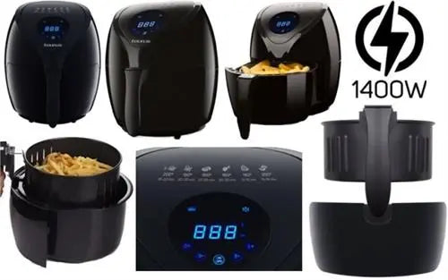 Taurus 3.6L Air Fryer Digital Black with Timer 1400w Taurus