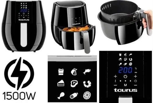 Taurus 4.8L Airfryer Digital Plus Black 1500w Taurus