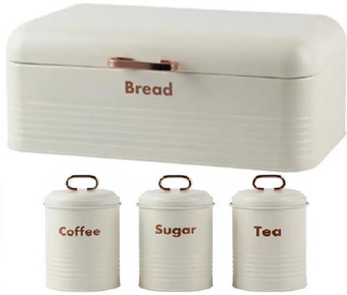 Totally 4Pc Breadbin Combo Colour White Totally